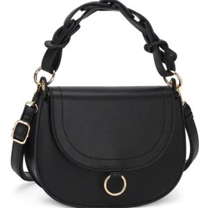 Kayla Ava Becca Chic Black Crossbody Bag with Gold Accents